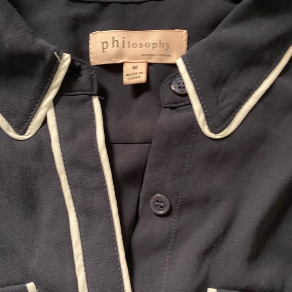 Philosophy navy blue blouse - Picture 5 of 5